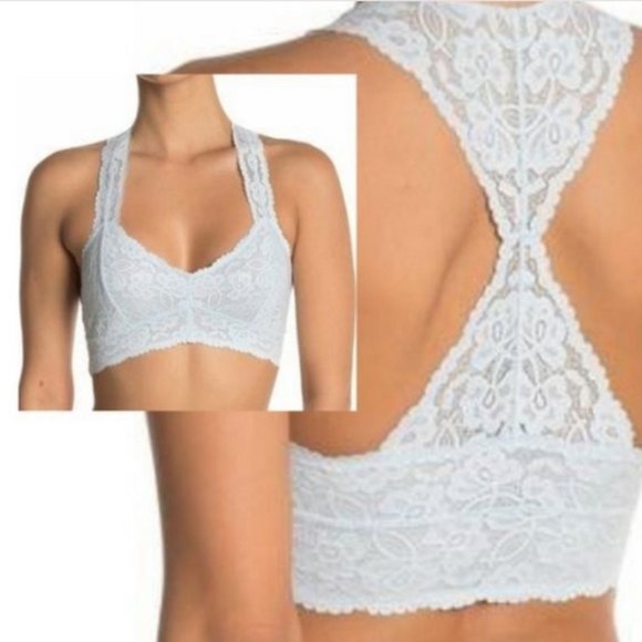 Free People Galloon Bralette in Barely Blue - Picture 2 of 6